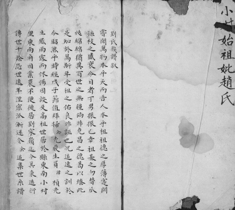 刘氏族谱[不分卷]1817山东济宁梁山县刘氏电子版家谱下载