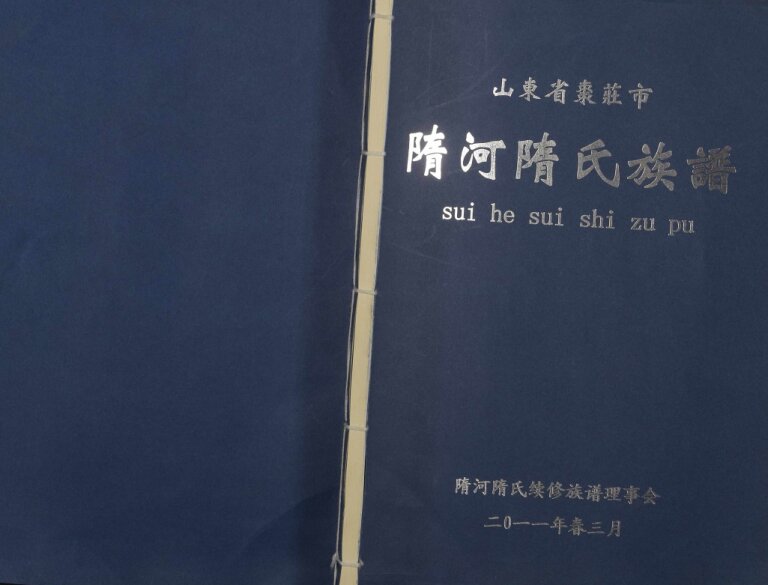 山东省枣庄市隋河隋氏族谱[全1册]2011年 栖霞 滕州市 鱼台 枣庄市隋氏电子版家谱下载