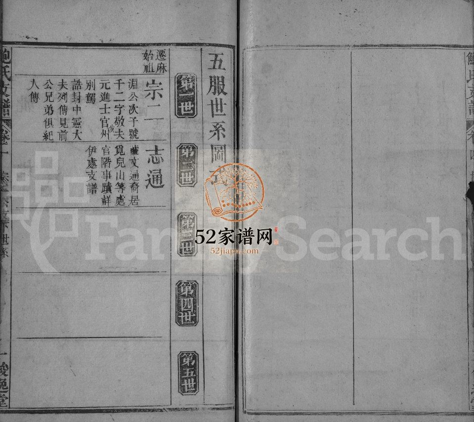 鲍氏宗谱[4卷]湖北黄冈麻城市鲍氏电子版家谱下载
