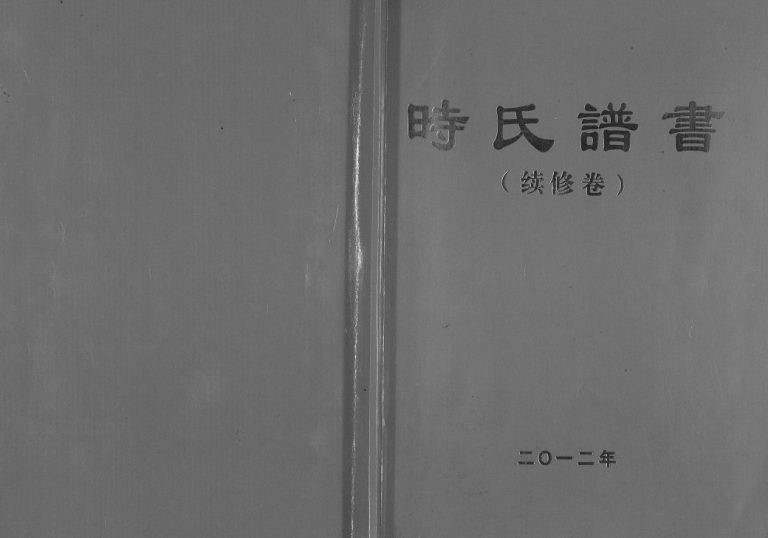 时氏谱书(续修卷)2012年 江苏扬州高邮市巨鹿堂时氏电子版家谱下载