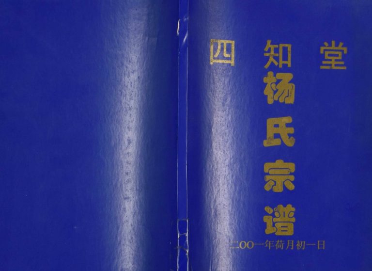 杨氏宗谱2001年修 江苏扬州高邮市四知堂杨氏电子版家谱下载