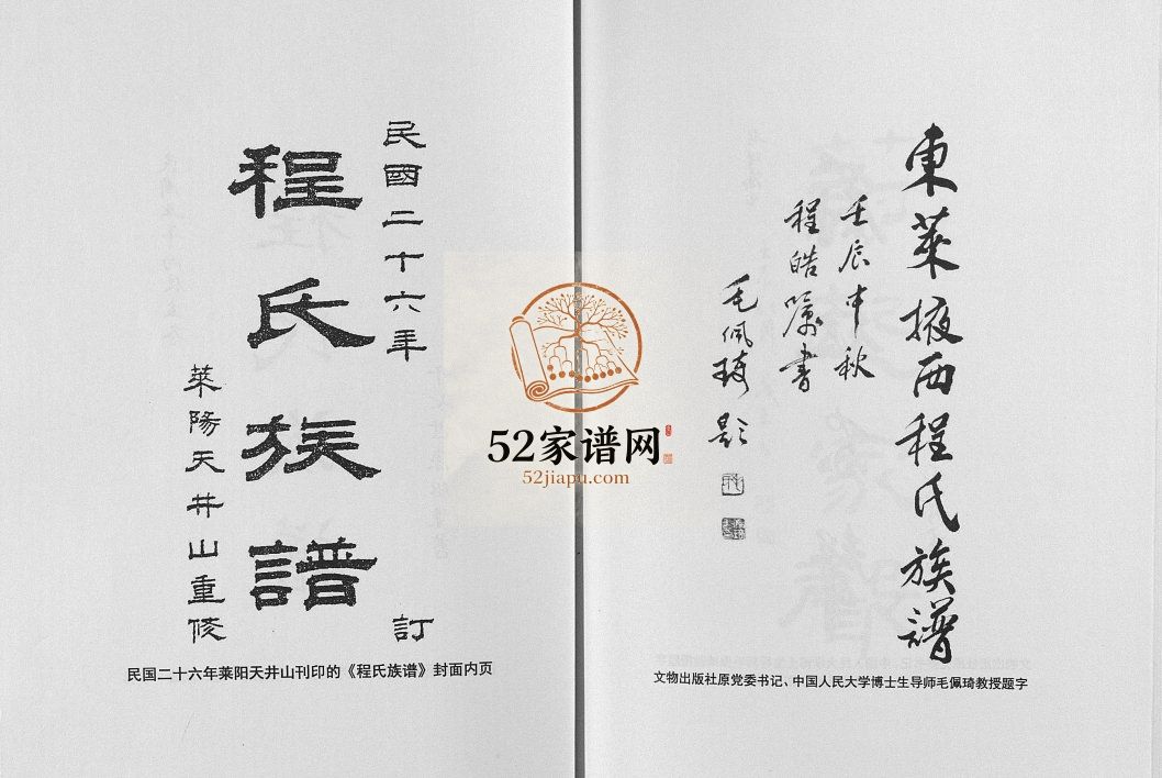 东莱掖西程氏族谱2017修 山东烟台莱阳市埠上程家电子版家谱下载