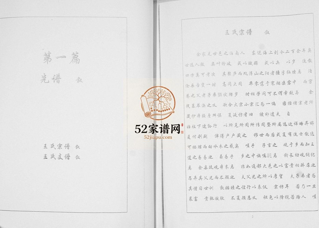 黑漆大门王氏世谱[4篇]2004山东莱阳电子版家谱下载