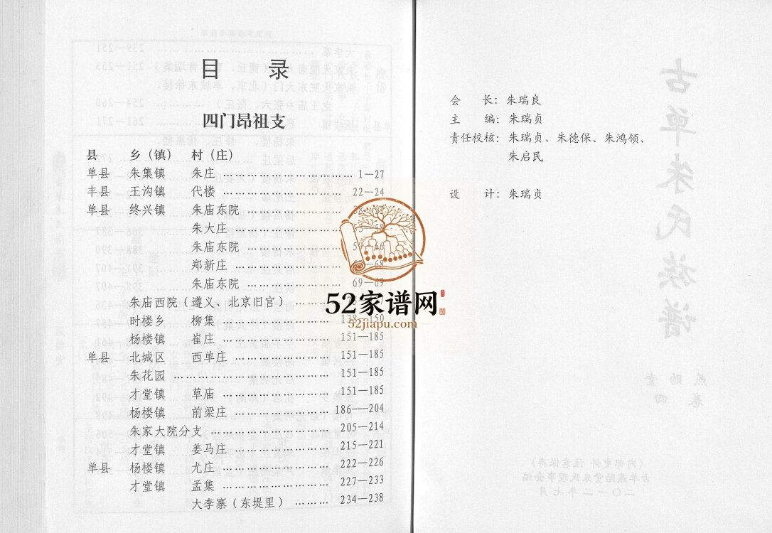 古单朱氏族谱卷4四门昂祖支2012年修 单县 金乡 丰县、沛县朱氏电子版家谱下载