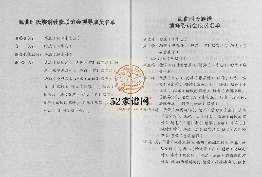 海曲时氏族谱[6卷]2012续修 日照 莒县 诸城 五莲 胶南 高密时氏电子版家谱下载