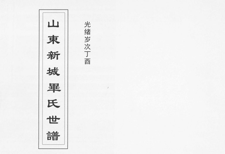 山东新城毕氏世谱[13卷]1897年修 淄博桓台毕氏电子版家谱下载