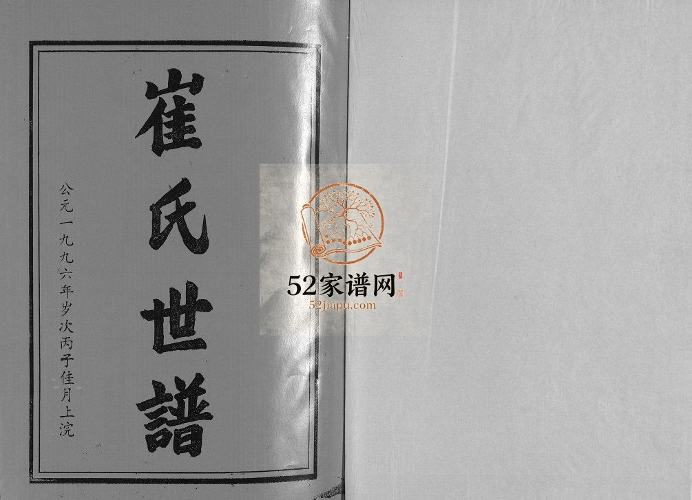 崔氏世谱[12卷]1996年修 山东淄博桓台县崔氏电子版家谱下载