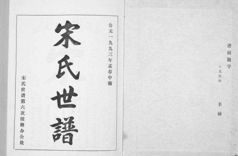 宋氏世谱1993六修 山东淄博桓台宋氏电子版家谱下载