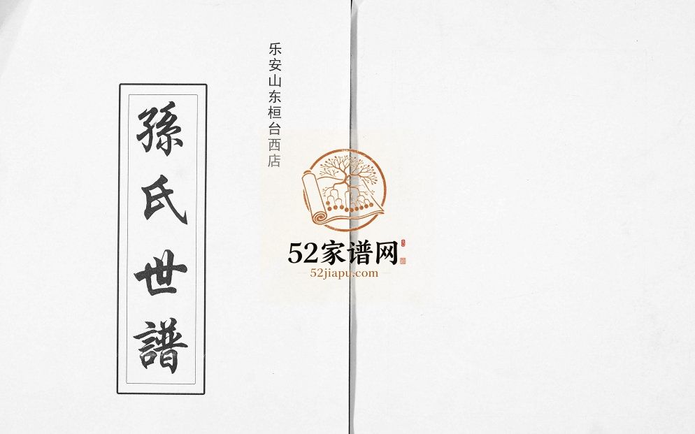 乐安山桓台西店孙氏世谱2016年修 山东淄博桓台孙氏电子版家谱下载