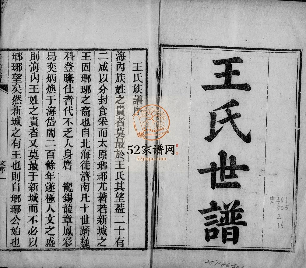 王氏世谱[35卷]1915年修 山东淄博桓台王氏电子版家谱下载