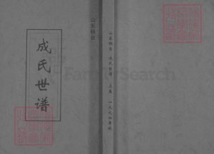 山东桓台成氏世谱1994年修 山东淄博桓台成氏电子版家谱下载