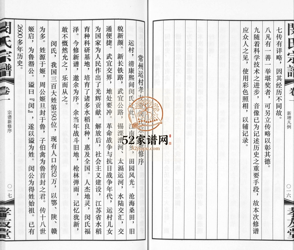 常州运村孝友堂闵氏宗谱[10卷]2014年续修 宜兴 武进闵氏电子版家谱下载