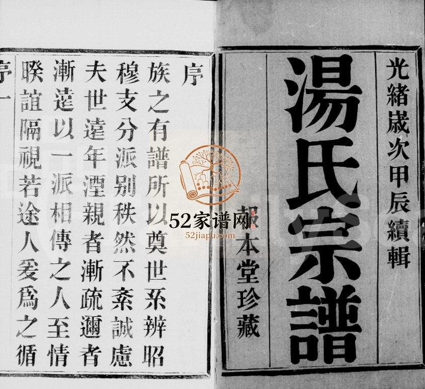 宜兴襄王汤氏宗谱[12卷]1904年修 报本堂汤氏电子版家谱下载
