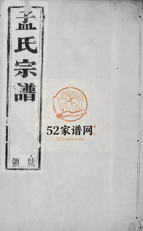 平阳孟氏重修世谱四卷1924年 浙江温州性善堂孟氏PDF电子版家谱下载