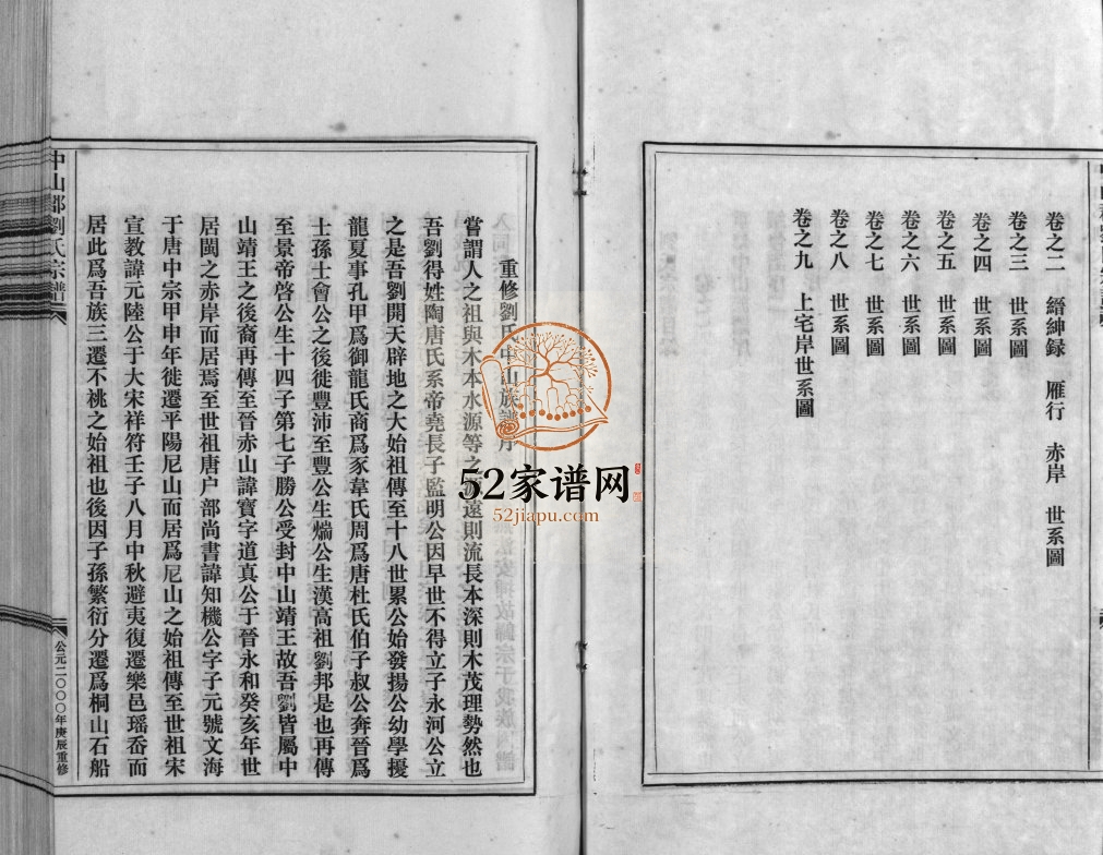 中山郡刘氏宗谱[9卷]2000年重修刘氏中山族谱 永嘉 乐清市电子版家谱下载