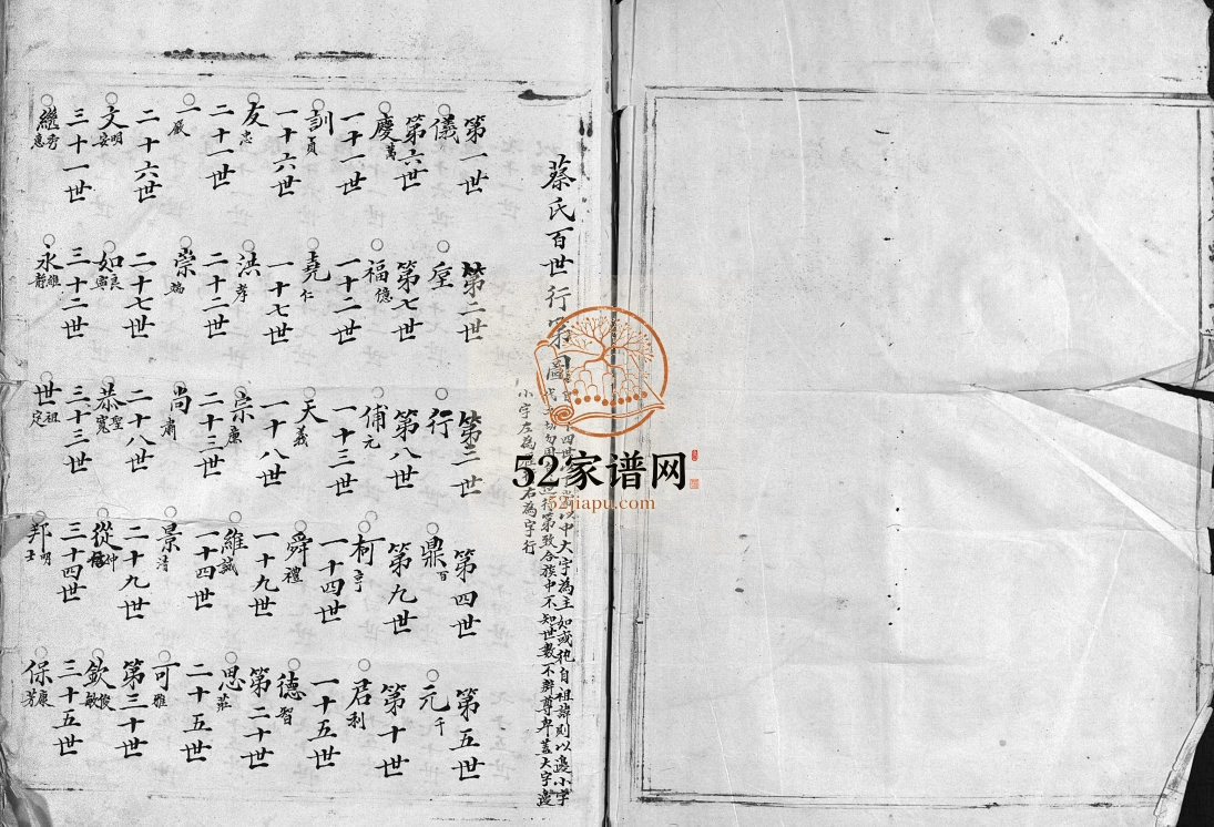 吕家田蔡氏宗谱[不分卷]1893年重修 浙江温州乐清市蔡氏电子版家谱下载