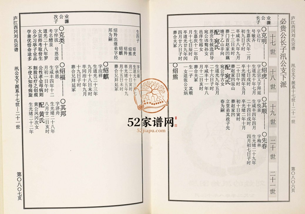 庐江县西冈刘氏宗谱.七修2008安徽省合肥市庐江电子版家谱下载