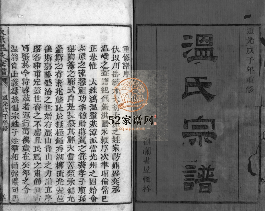 太原郡温氏宗谱[2卷]1828年重修 浙江瑞安 平阳 玉环 乐清温氏电子版家谱下载