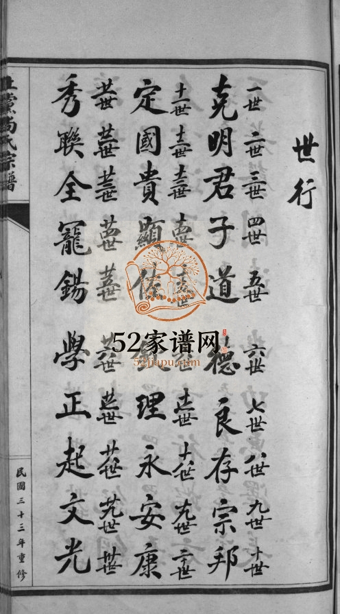 上党尚氏宗谱[不分卷]1944年重修 乐清市 平阳县尚氏电子版家谱下载