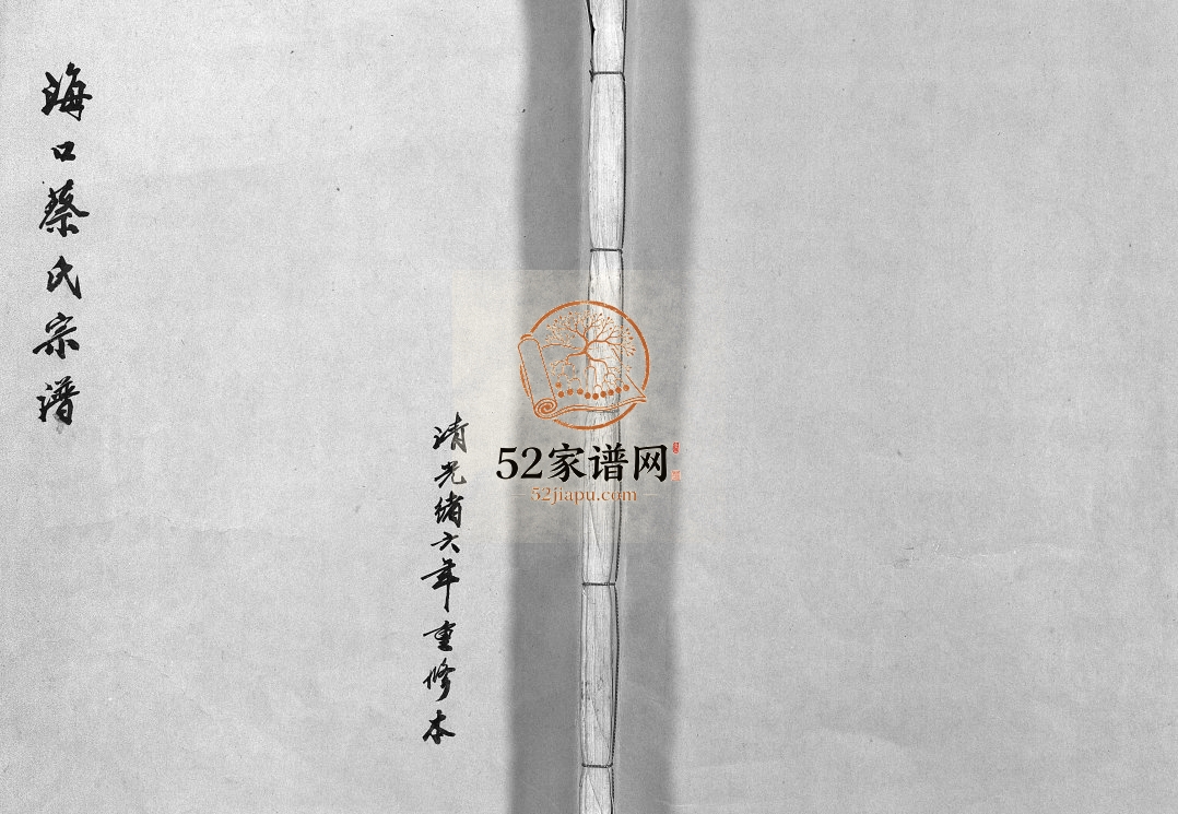 海口蔡氏宗谱[不分卷]1880年修 浙江乐清市蔡氏电子版家谱下载