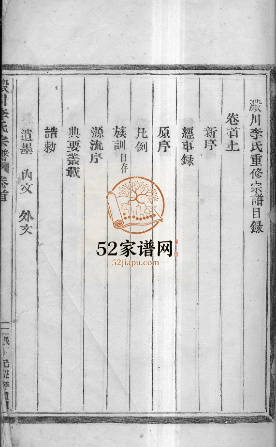 淀川李氏宗谱[8卷,首2卷]民国39[1950]重修 浙江温州乐清市李氏电子版家谱下载
