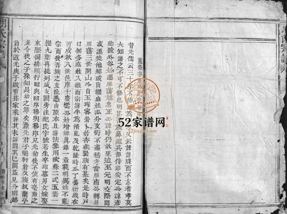 杏庄胡氏宗谱[不分卷]1873重修 浙江乐清东房胡氏宗谱电子版家谱下载