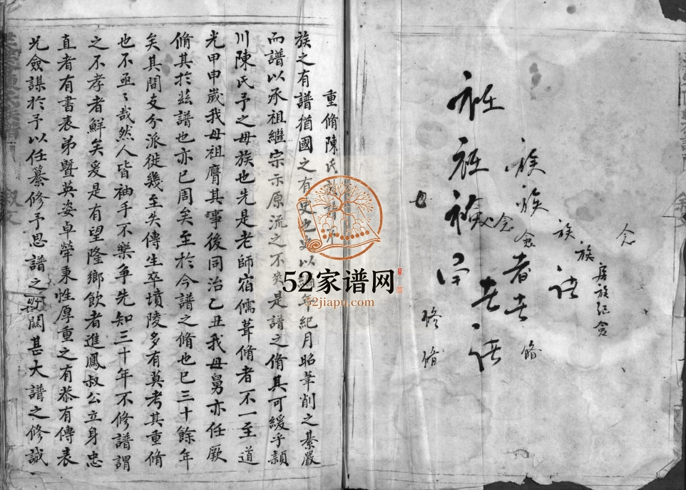 芙蓉陈氏族谱[不分卷]清光绪30[1904]重修 浙江乐清陈氏电子版家谱下载