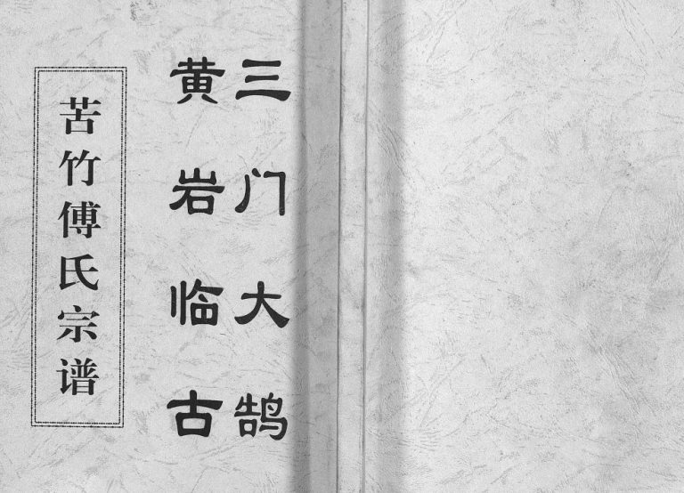 苦竹傅氏宗谱[不分卷]2005年重修 浙江台州市黄岩区 乐清市傅氏电子版家谱下载