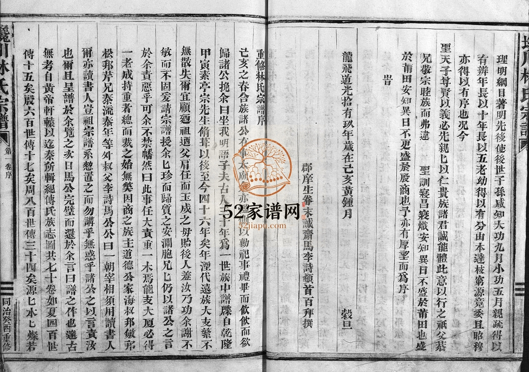 西河郡巉川林氏宗谱[8卷]1873年重修 浙江省温州市乐清市电子版家谱下载