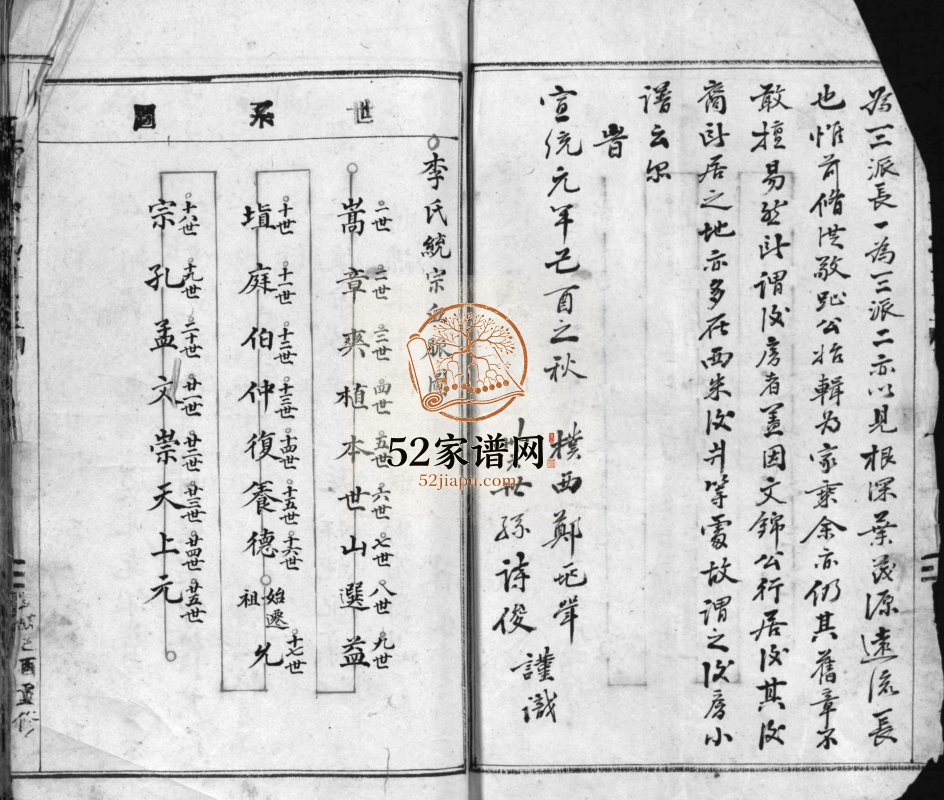 西洙李氏大房二派后小房谱[不分卷]1909年重修 浙江温州市乐清李氏电子版家谱下载
