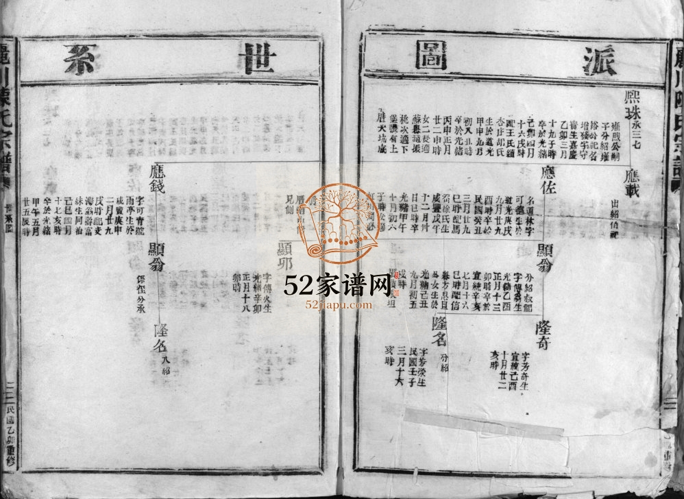 丽川陈氏宗谱[残卷]1915年重修 浙江乐清/温州陈氏电子版家谱下载