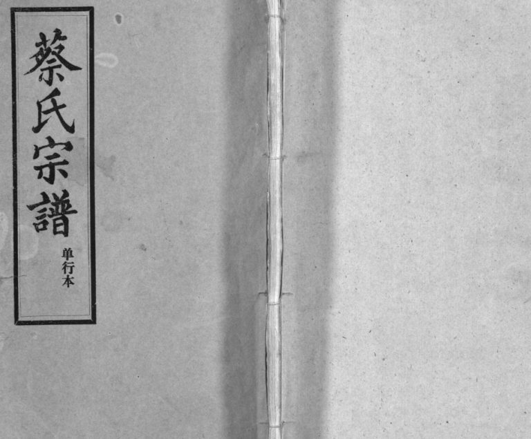 蔡氏宗谱[32卷,单行本及首6卷]1992年修 湖北黄冈-新洲-江西南昌朱友堂蔡氏电子版家谱下载