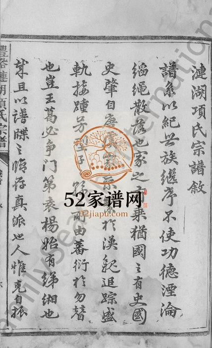 丰溪涟湖项氏宗谱[7卷,首末各1卷]1915年修 江西上饶市广丰项氏电子版家谱下载