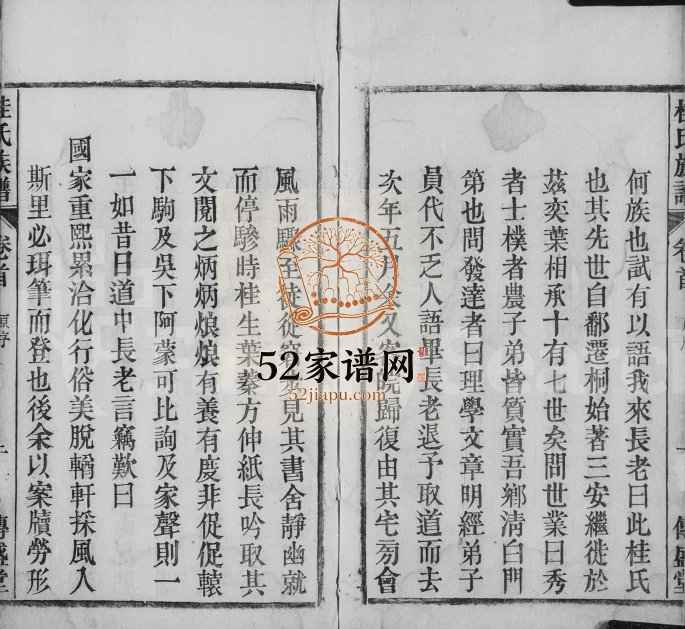 桐邑桂氏族谱[26卷,首末各1卷]1874年修 安徽桐城传盛堂桂氏电子版家谱下载