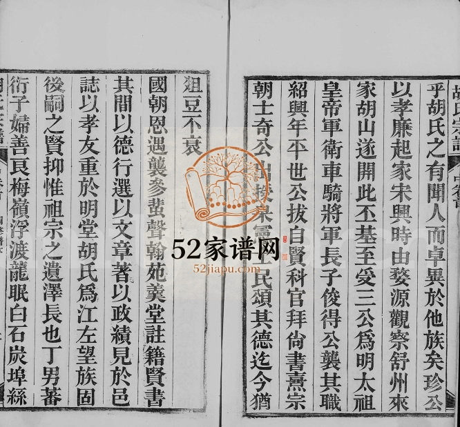 皖桐胡氏宗谱[24卷, 首1卷]1880年修 安徽桐城詹余庆堂胡氏电子版家谱下载