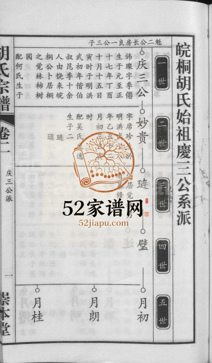 胡氏宗谱[15卷,末1卷]2008年修 安徽桐城崇本堂胡氏电子版家谱下载