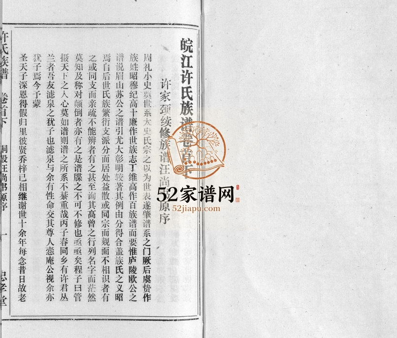 许氏族谱[13卷首2卷末1卷]2000年修 安徽桐城忠孝堂许氏电子版家谱下载