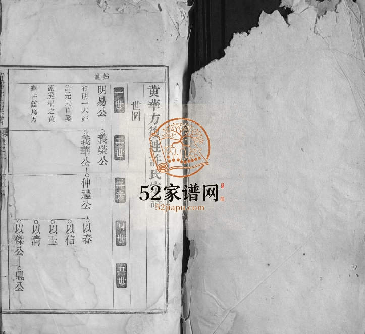 黄华许氏宗谱1873年修 安徽桐城许氏电子版家谱下载