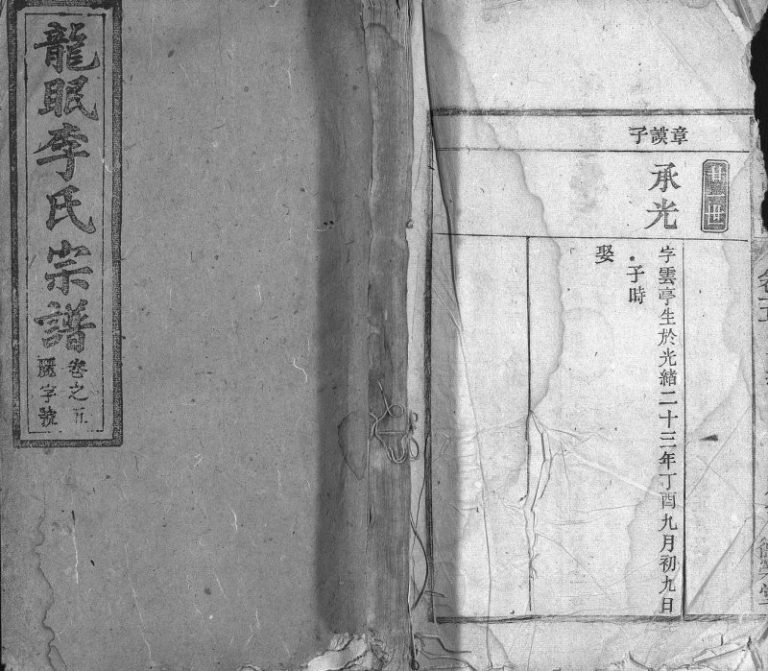龙眠李氏宗谱[12卷]1906年修 安徽桐城德荣堂李氏电子版家谱下载