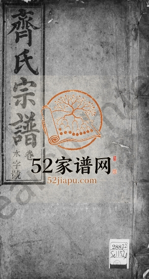 齐氏宗谱[20卷]1919年修 安徽桐城大启堂齐氏电子版家谱下载