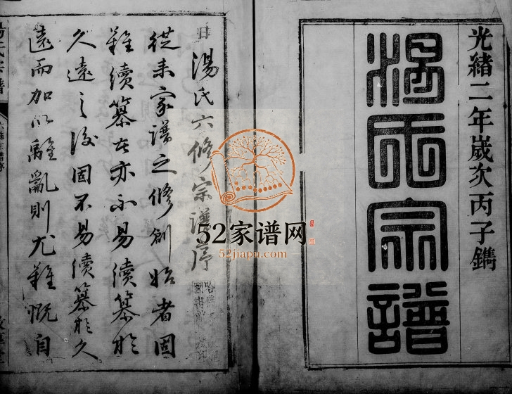 汤氏宗谱[34卷,卷首末]1876年修 安徽桐城敦厚堂汤氏电子版家谱下载