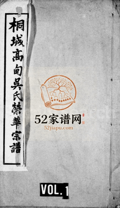 桐城高甸吴氏荣华宗谱[91卷]1936年修 安徽桐城着存堂吴氏电子版家谱下载