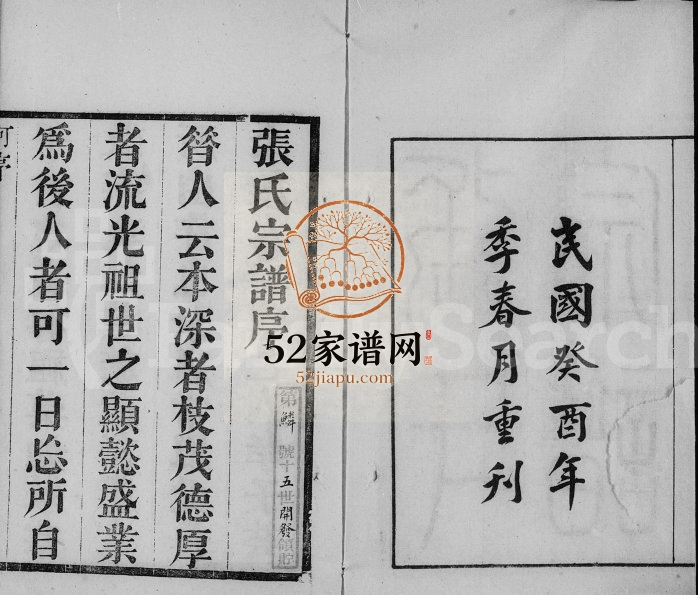 张氏宗谱[35卷]1933年修 安徽桐城张氏电子版家谱下载