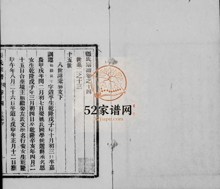 张氏宗谱[35卷]1932年修 安徽桐城张氏电子版家谱下载