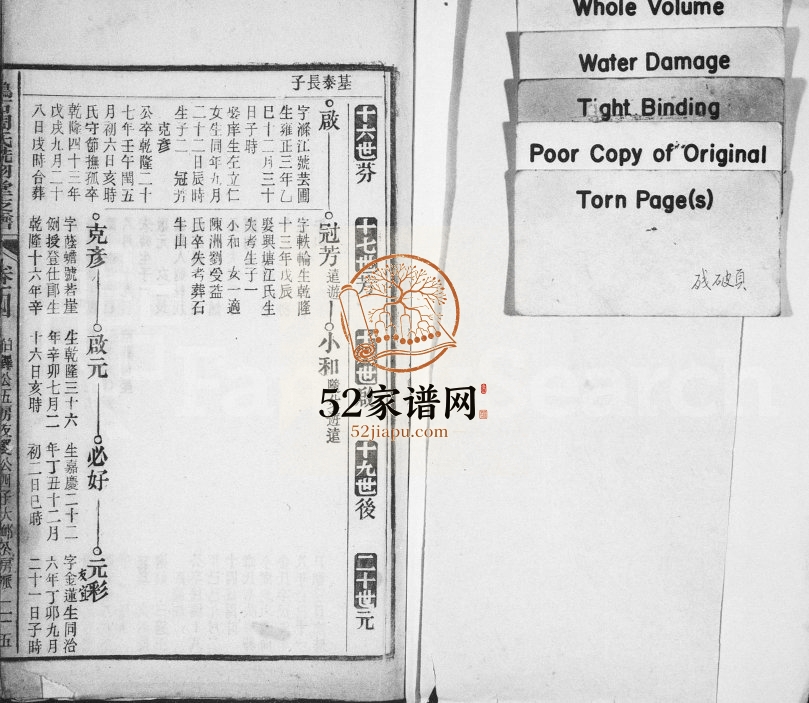 鹞石周氏诜羽堂支谱1947年修 安徽桐城诜羽堂周氏电子版家谱下载