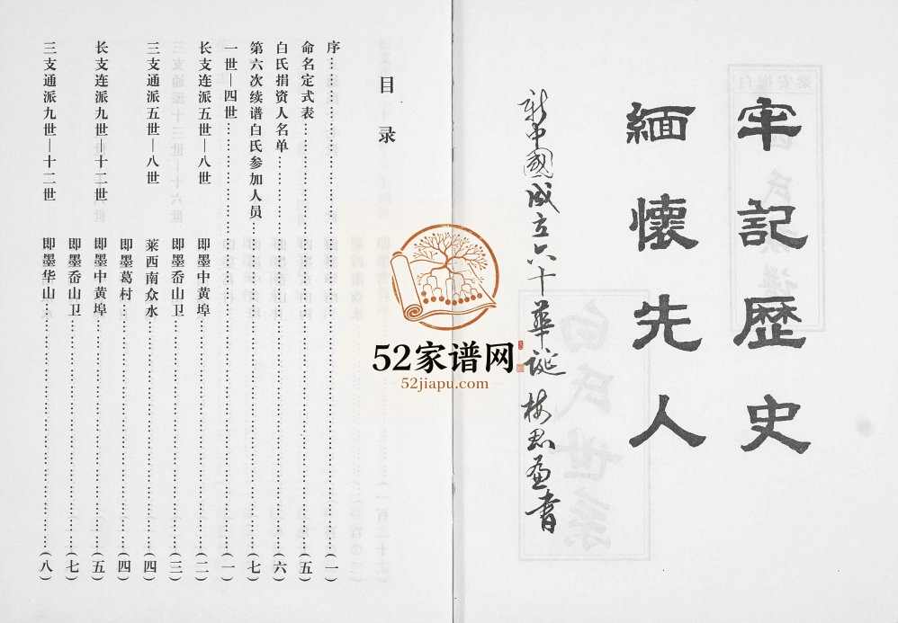 白梅安梁四氏族谱2010年修 山东即墨白氏 梅氏 安氏 梁氏电子版家谱下载