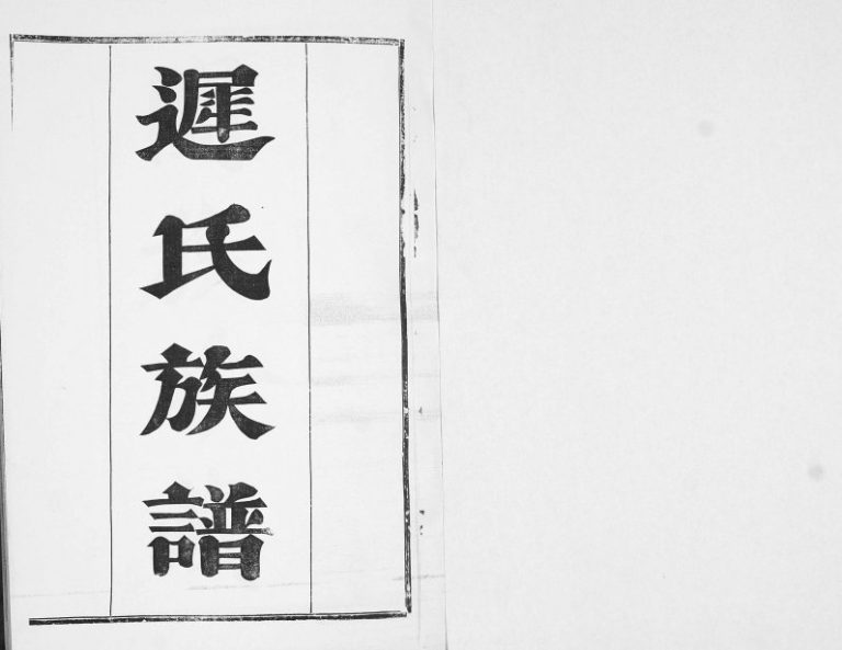 迟氏族谱[2卷]1992年修 山东即墨迟氏电子版家谱下载