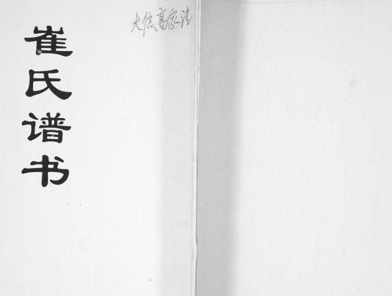 大信高家洼崔氏谱书2013年修 山东即墨崔氏电子版家谱下载