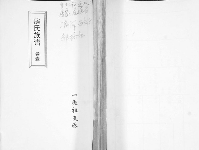 房氏族谱一微祖支派1996年修 山东即墨金口镇房氏电子版家谱下载