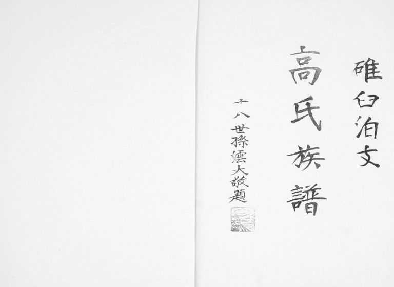 高氏族谱碓臼泊支2003年修 山东即墨高氏电子版家谱下载